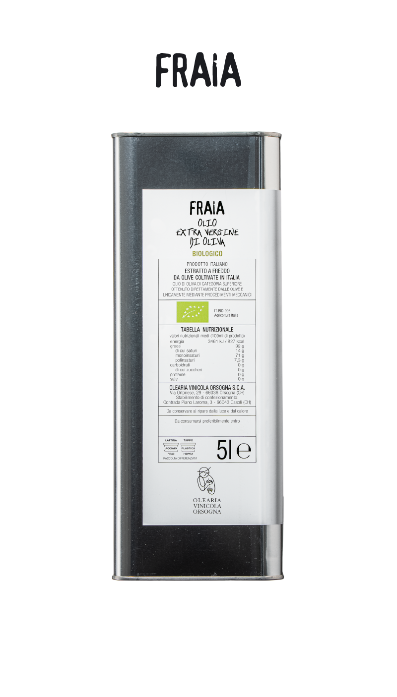 FRAIA <br> Olio extravergine di oliva 5L <br> biologico