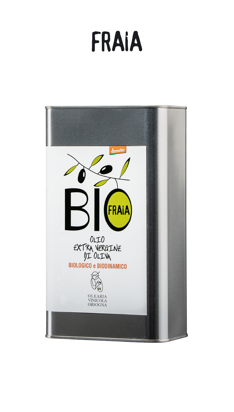 FRAIA <br> Olio extravergine di oliva 3L <br> biologico e biodinamico