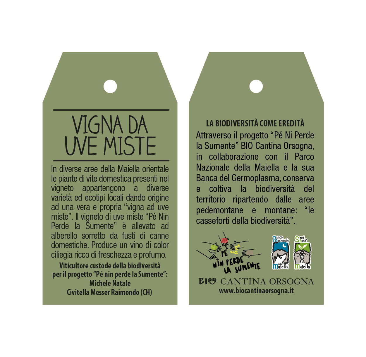 PÉ NIN PERDE LA SUMENTE <br> Vigna da Uve Miste