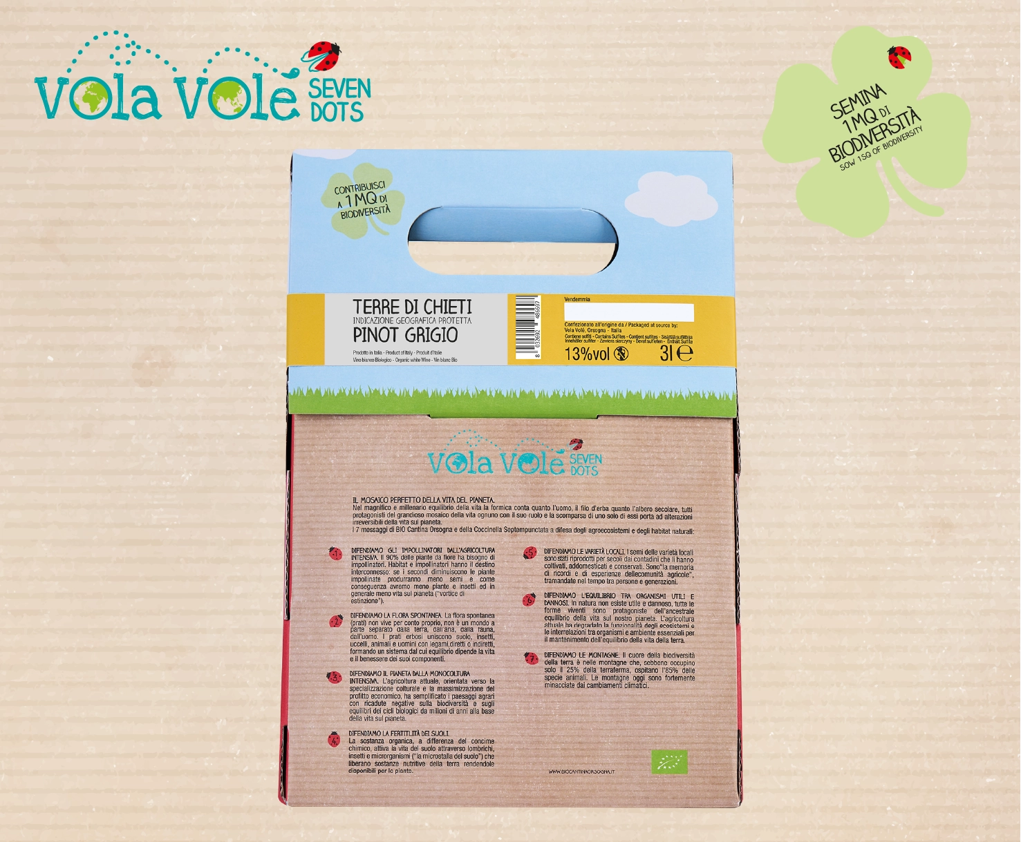 Vola Volé Seven Dots BIB 3L <br>Pinot Grigio